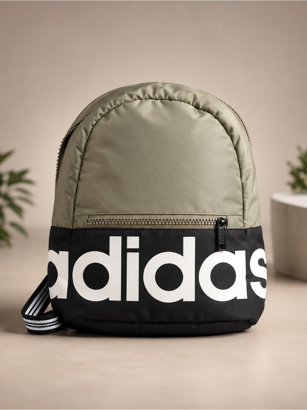 adidas army green and Black Small backpack